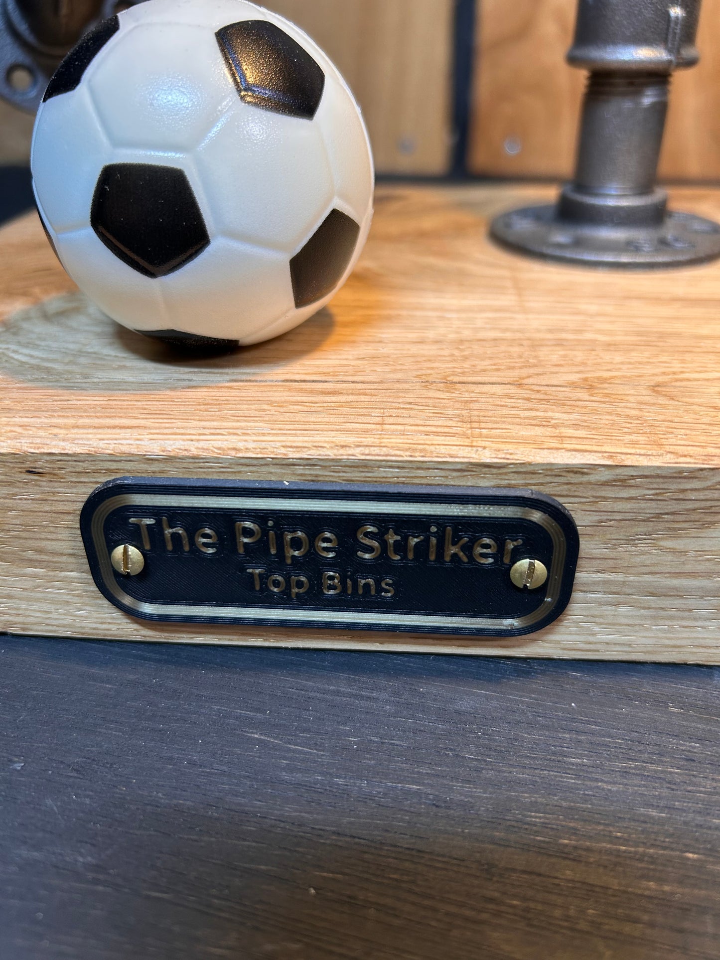 The Pipe Striker - Football Steam Punk Lamp