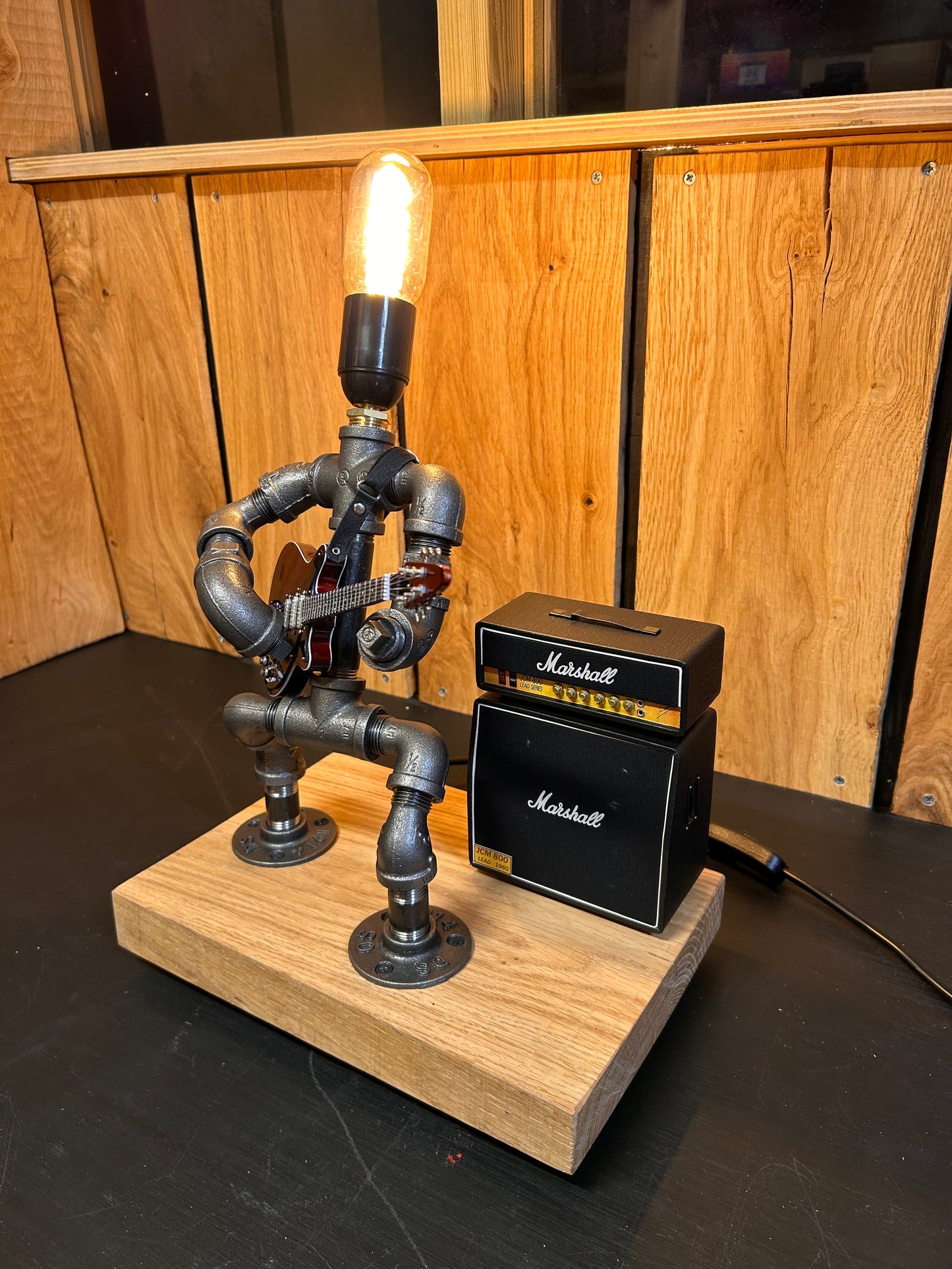 Heavy metal - Industrial Steam Punk Guitar Lamp