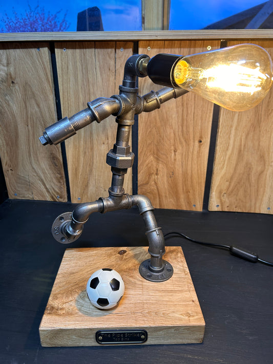 The Pipe Striker - Football Steam Punk Lamp