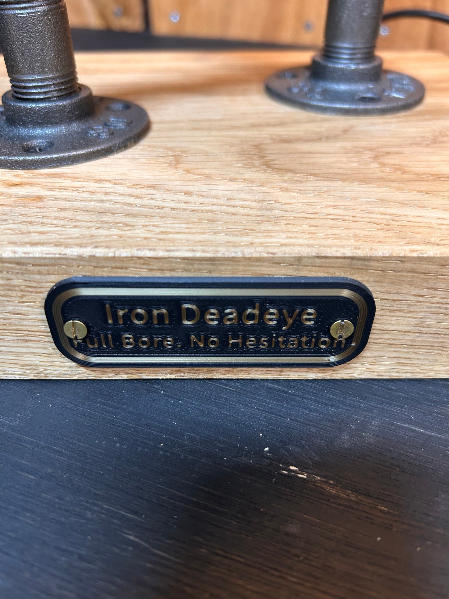 The Iron DeadEye - Clay Pigeon Pipe Man Lamp
