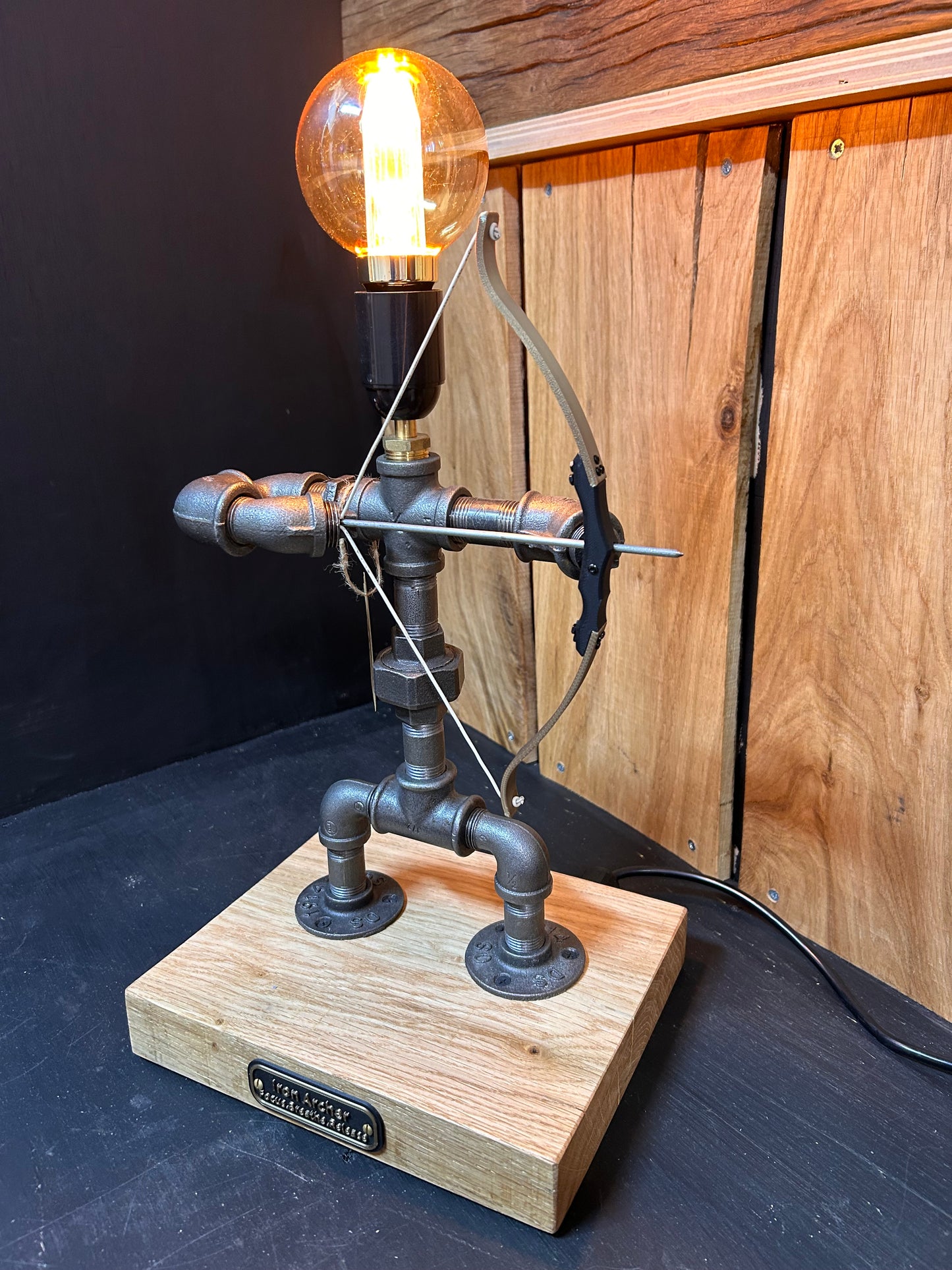 The Iron Archer - Archery Steam Punk Lamp