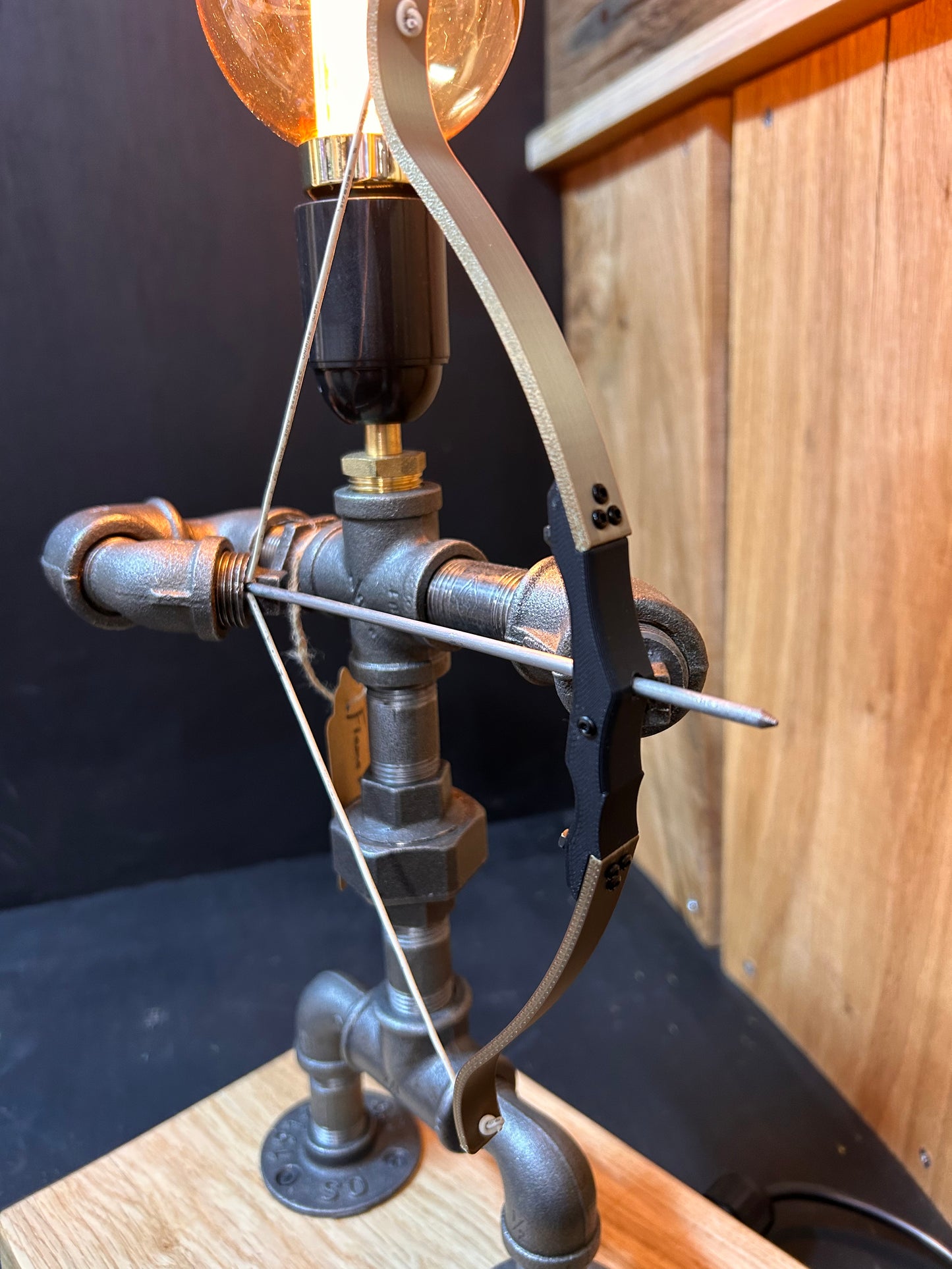 The Iron Archer - Archery Steam Punk Lamp