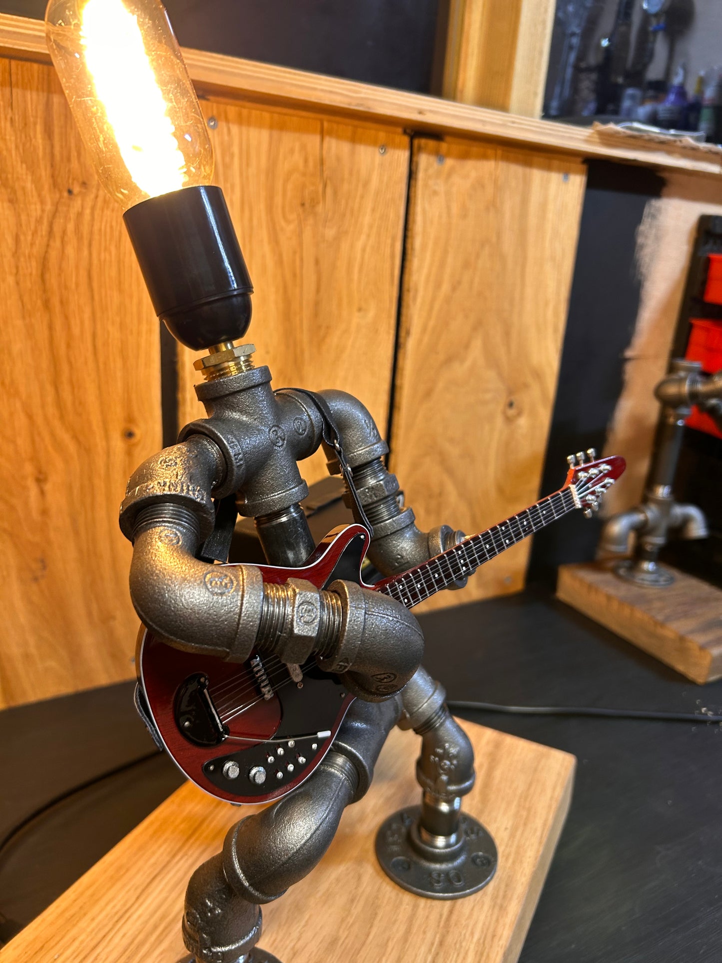 Heavy metal - Industrial Steam Punk Guitar Lamp