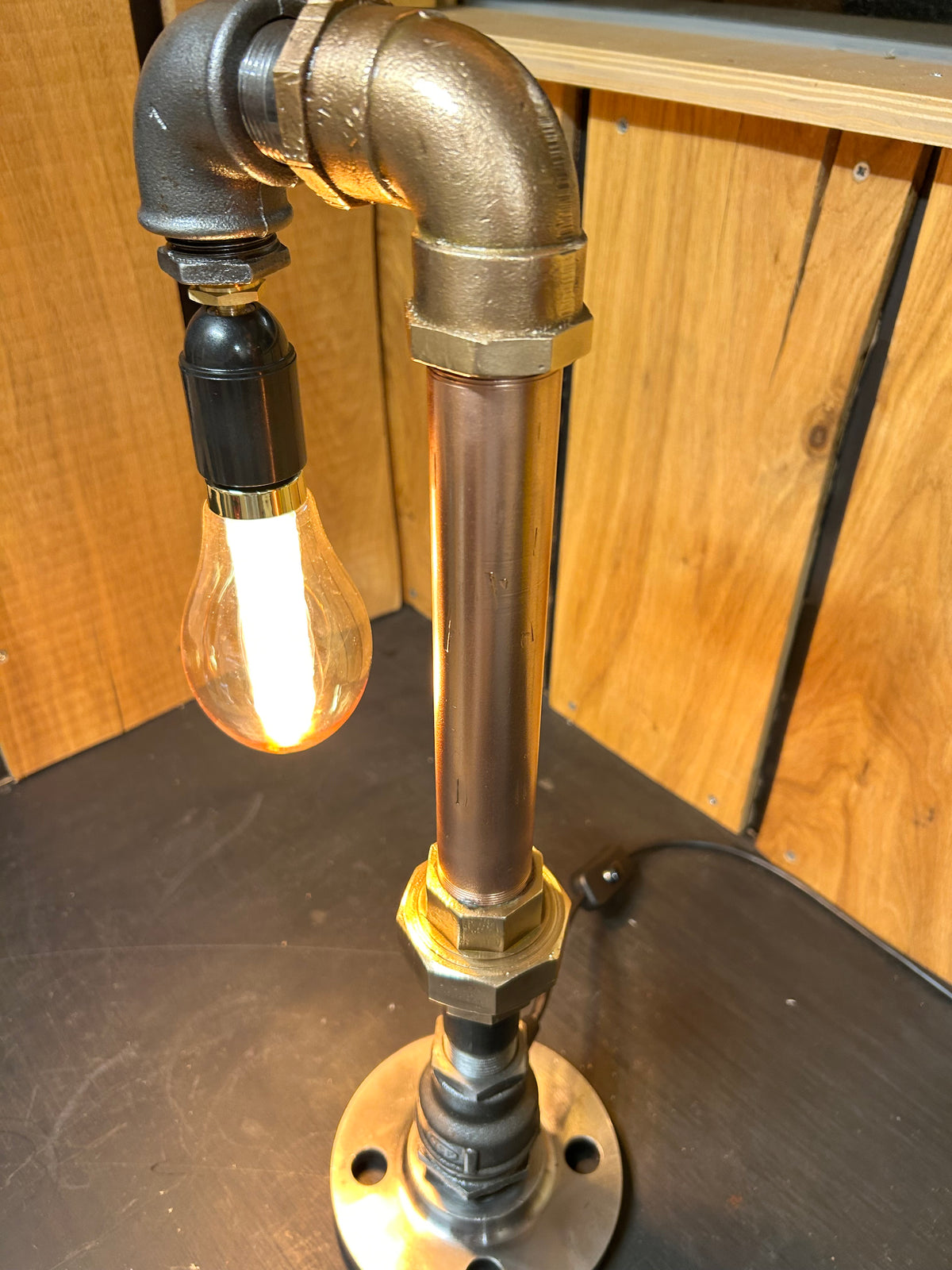 Vintage Industrial Copper Lamp - Industrial Lamp