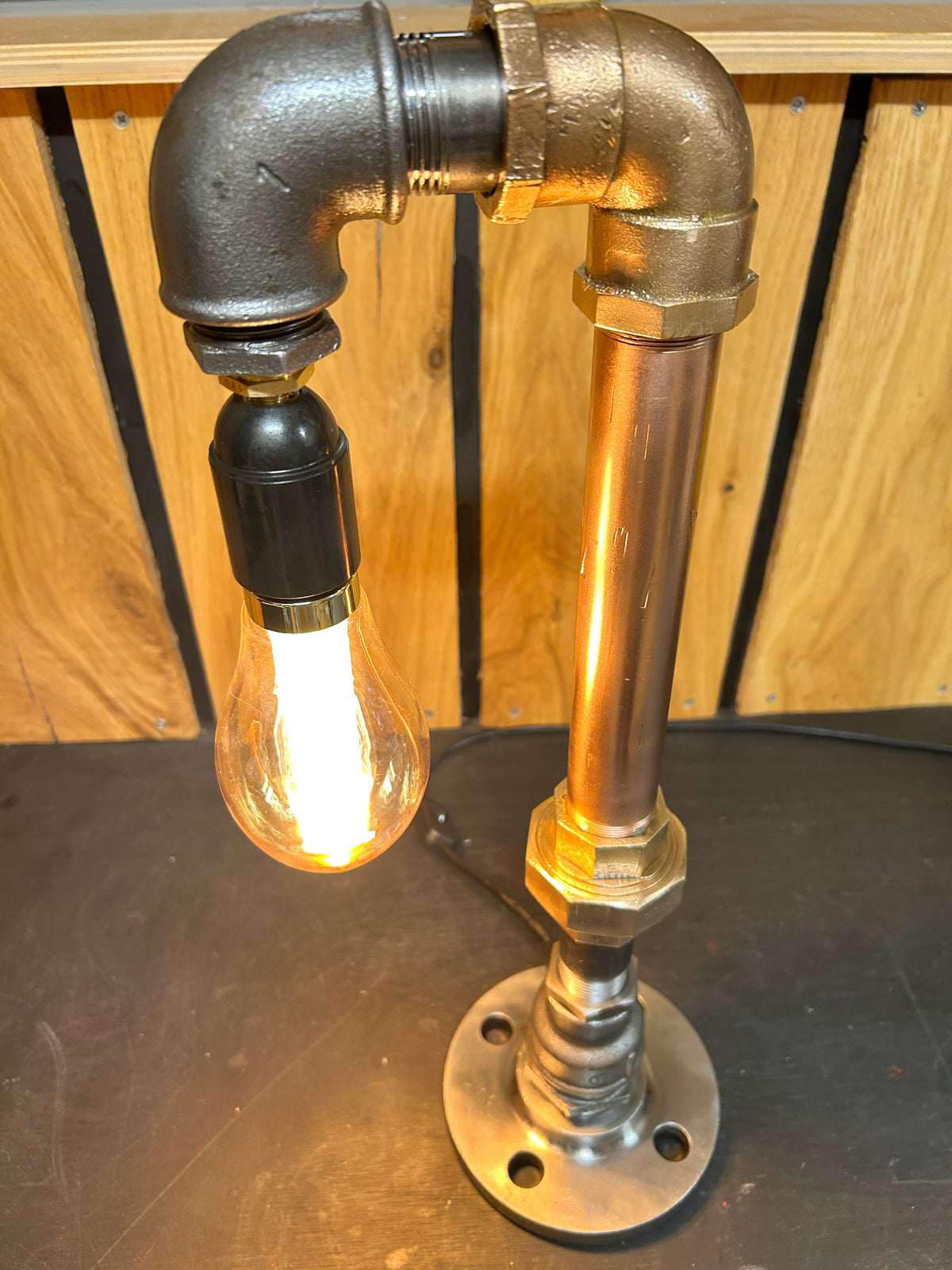 Vintage Industrial Copper Lamp - Industrial Lamp