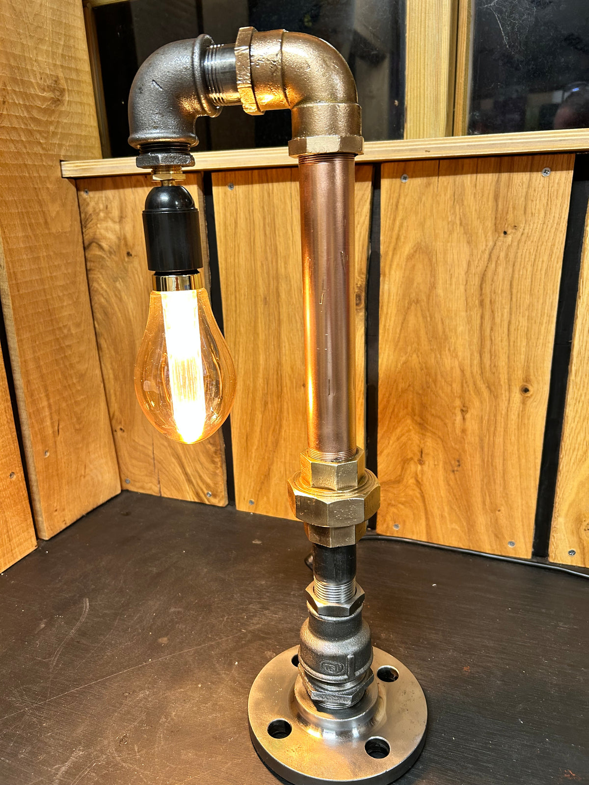 Vintage Industrial Copper Lamp - Industrial Lamp