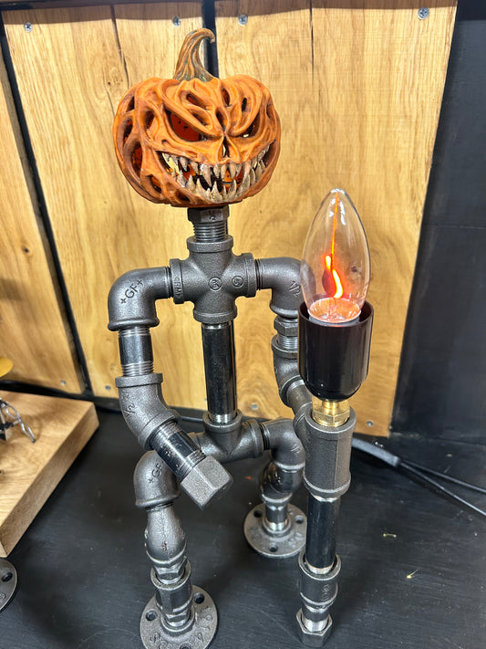 Halloween Pipe Man Flame Effect Lamp