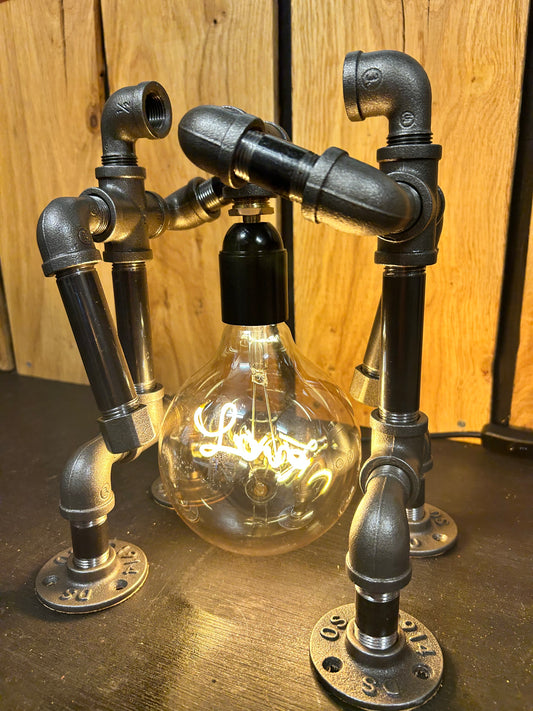 Together Forever Love Pipe Lamp - Steampunk Lamp